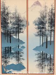 MaxSold Auction: James Hagen “Blue Brook I & II” Framed Serigraph Diptych – Corporate Collection Provenance - Orangeville (Ontario, Canada) SELLER MANAGED Downsizing Online Auction - Glenforest Road