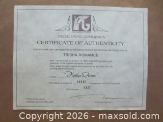 MaxSold Auction: "Mother’s Arms" Limited Edition Print - Trisha Romance - Oshawa (Ontario, Canada) SELLER MANAGED Downsizing Online Auction - Centre Street South
