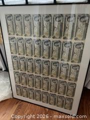 MaxSold Auction: Uncut sheet of one dollar Canadian bills.  - Richmond Hill (Ontario, Canada) SELLER MANAGED Downsizing Online Auction - Laverock Avenue