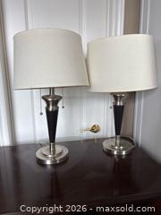 MaxSold Auction: Set of 2 Lamps - Metal and Black - Mississauga (Ontario, Canada) SELLER MANAGED Downsizing Online Auction - Kazoo Court