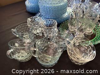 MaxSold Auction: Vintage Bubble Glass Dinnerware Collection – 96pc - London (Ontario, Canada) PARTNER MANAGED Downsizing Online Auction - Trillium Crescent