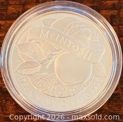 MaxSold Auction: 1996 Cdn. Silver Proof The 200th Anniversary of the Discovery of the McIntosh Apple One Dollar  - Newmarket (Ontario, Canada) PARTNER MANAGED Reseller Online Auction - Walter Avenue