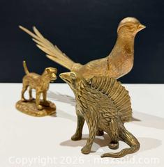 MaxSold Auction: (3) Collectible Vintage Brass Animal Figurines (Pheasant, Dog & Stegosaurus Dinosaur) - Toronto (Ontario, Canada) PARTNER MANAGED Reseller Online Auction -  Queen Street West