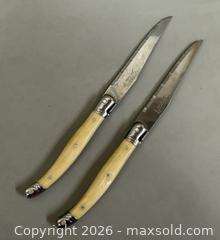 MaxSold Auction: (6) Vintage French Laguiole Jean Dubost Stainless Steel Knives  - Toronto (Ontario, Canada) PARTNER MANAGED Reseller Online Auction -  Queen Street West