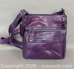 MaxSold Auction: "NEW" DANIER Purple Leather Crossbody Bag - Toronto (Ontario, Canada) PARTNER MANAGED Reseller Online Auction -  Queen Street West