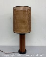 MaxSold Auction: * RARE * MCM Gruvwood Table Lamp With Original Wicker Shade in Working Condition  - Toronto (Ontario, Canada) PARTNER MANAGED Reseller Online Auction -  Queen Street West