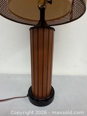 MaxSold Auction: * RARE * MCM Gruvwood Table Lamp With Original Wicker Shade in Working Condition  - Toronto (Ontario, Canada) PARTNER MANAGED Reseller Online Auction -  Queen Street West