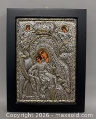 MaxSold Auction: Vintage Framed 925 Silver Greek Orthodox Religious Icon - Marked  - Toronto (Ontario, Canada) PARTNER MANAGED Reseller Online Auction -  Queen Street West
