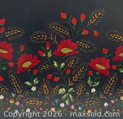 MaxSold Auction: Vintage Framed Poppy Wildflower Embroidery  - Toronto (Ontario, Canada) PARTNER MANAGED Reseller Online Auction -  Queen Street West