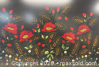 MaxSold Auction: Vintage Framed Poppy Wildflower Embroidery  - Toronto (Ontario, Canada) PARTNER MANAGED Reseller Online Auction -  Queen Street West