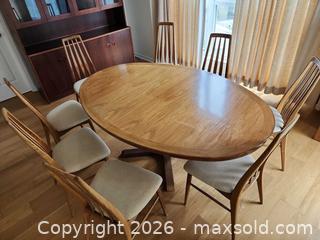 MaxSold Auction: MCM Skovby Danish Teak table and 8 chairs  - Elgin (Ontario, Canada) SELLER MANAGED Downsizing Online Auction - Main