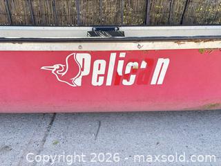 MaxSold Auction: Red Pelican Canoe and paddle  - Elgin (Ontario, Canada) SELLER MANAGED Downsizing Online Auction - Main
