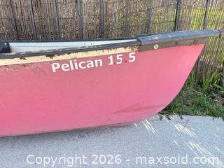 MaxSold Auction: Red Pelican Canoe and paddle  - Elgin (Ontario, Canada) SELLER MANAGED Downsizing Online Auction - Main