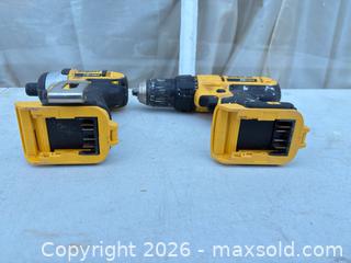MaxSold Auction: Two DeWalt Cordless Drills with batteries lot 82 - Elgin (Ontario, Canada) SELLER MANAGED Downsizing Online Auction - Main