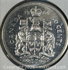 MaxSold Auction: Lot of 3 Canadian 50 Cent Coins 1963–1965 - Silver - Lincoln (Ontario, Canada) SELLER MANAGED Downsizing Online Auction - Bartlett Road - Beamsville (STORAGE)