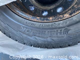 MaxSold Auction: four winter tires and black steel rims comes directly off a 2017 Dodge Caravan - Clarington (Ontario, Canada) SELLER MANAGED Downsizing Online Auction - Waverley Road