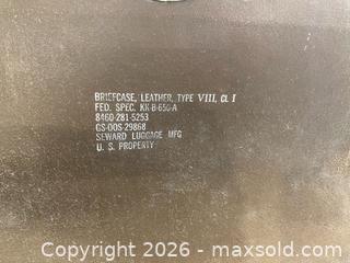 MaxSold Auction: Pilot bag U.S. Government-issue leather briefcase - Clarington (Ontario, Canada) SELLER MANAGED Downsizing Online Auction - Waverley Road