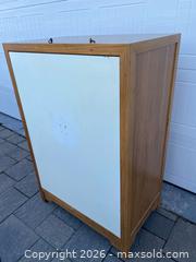 MaxSold Auction: solid wood rotating bar cabinet is a masterpiece of function - Clarington (Ontario, Canada) SELLER MANAGED Downsizing Online Auction - Waverley Road