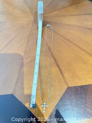 MaxSold Auction: 14K White Gold 18in Chain with 10K Gold Diamond Cluster Cross Pendant - Brampton (Ontario, Canada) SELLER MANAGED Charity/Fundraising Online Auction -  Pine Ridge Lane