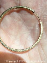 MaxSold Auction: 14K Yellow Gold Textured Medium Hoop Earrings (Pair) - Brampton (Ontario, Canada) SELLER MANAGED Charity/Fundraising Online Auction -  Pine Ridge Lane