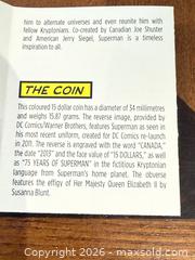 MaxSold Auction: 2013 $15 Fine Silver Superman 75th Anniversary Commemorative Coin - Brampton (Ontario, Canada) SELLER MANAGED Charity/Fundraising Online Auction -  Pine Ridge Lane