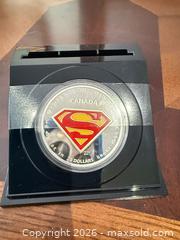 MaxSold Auction: 2013 Canada 99.99% Silver 38mm Superman Shield Commemorative Coin - Brampton (Ontario, Canada) SELLER MANAGED Charity/Fundraising Online Auction -  Pine Ridge Lane