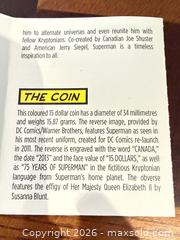 MaxSold Auction: 2013 Canadian $15 Fine Silver Superman 75th Anniversary Coin - Brampton (Ontario, Canada) SELLER MANAGED Charity/Fundraising Online Auction -  Pine Ridge Lane