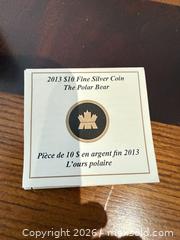 MaxSold Auction: 2013 Royal Canadian Mint $10 Fine Silver Polar Bear Coin - Brampton (Ontario, Canada) SELLER MANAGED Charity/Fundraising Online Auction -  Pine Ridge Lane