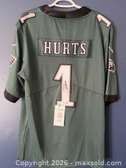 MaxSold Auction: JALEN HURTS AUTOGRAPHED PHILADELPHIA EAGLES JERSEY W/COA - Vancouver (British Columbia, Canada) SELLER MANAGED Reseller Online Auction - West Broadway