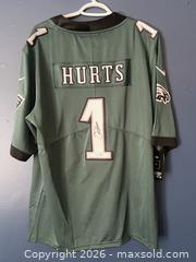 MaxSold Auction: JALEN HURTS AUTOGRAPHED PHILADELPHIA EAGLES JERSEY W/COA - Vancouver (British Columbia, Canada) SELLER MANAGED Reseller Online Auction - West Broadway
