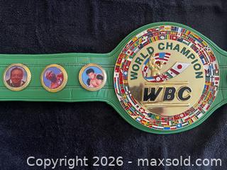 MaxSold Auction: MIKE TYSON AUTOGRAPHED WBC CHAMPIONSHIP BELT W/COA - Vancouver (British Columbia, Canada) SELLER MANAGED Reseller Online Auction - West Broadway