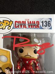 MaxSold Auction: ROBERT DOWNEY JR. AUTOGRAPHED "IRON MAN" FUNKO POP W/COA - Vancouver (British Columbia, Canada) SELLER MANAGED Reseller Online Auction - West Broadway