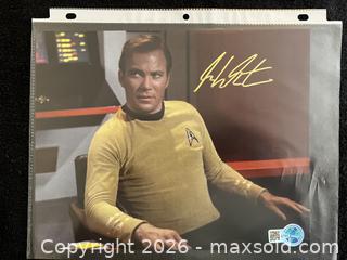 MaxSold Auction: WILLIAM SHATNER AUTOGRAPHED "CAPTAIN KIRK" STAR TREK 8X10 PHOTO W/COA - Vancouver (British Columbia, Canada) SELLER MANAGED Reseller Online Auction - West Broadway