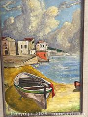 MaxSold Auction: MCM Original Painting of a Rowboat - Campbell (California, USA) PARTNER MANAGED Estate Sale Online Auction - Dell Avenue