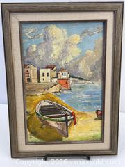 MaxSold Auction: MCM Original Painting of a Rowboat - Campbell (California, USA) PARTNER MANAGED Estate Sale Online Auction - Dell Avenue