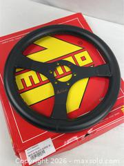 MaxSold Auction: NIB MOMO Mark Donohue Steering Wheel - Campbell (California, USA) PARTNER MANAGED Estate Sale Online Auction - Dell Avenue