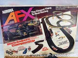 MaxSold Auction: Vintage Aurora AFX HO Scale Race Set - Campbell (California, USA) PARTNER MANAGED Estate Sale Online Auction - Dell Avenue