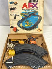 MaxSold Auction: Vintage Aurora AFX Slot Car Race Set - Campbell (California, USA) PARTNER MANAGED Estate Sale Online Auction - Dell Avenue