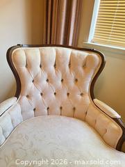 MaxSold Auction: Vintage Ivory Upholstered Wing Chair - Burnaby (British Columbia, Canada) SELLER MANAGED Estate Sale Online Auction -  Sixth Street