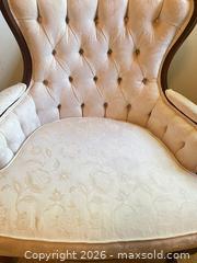 MaxSold Auction: Vintage Ivory Upholstered Wing Chair - Burnaby (British Columbia, Canada) SELLER MANAGED Estate Sale Online Auction -  Sixth Street
