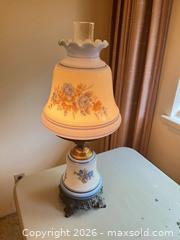 MaxSold Auction: Vintage Milk Glass Hurricane Parlor Lamp - 1970's - 1980's  - Burnaby (British Columbia, Canada) SELLER MANAGED Estate Sale Online Auction -  Sixth Street
