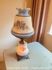 MaxSold Auction: Vintage Milk Glass Hurricane Parlor Lamp - 1970's - 1980's  - Burnaby (British Columbia, Canada) SELLER MANAGED Estate Sale Online Auction -  Sixth Street