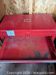 MaxSold Auction: Red Metal Rolling Tool Cabinet  - Collingwood (Ontario, Canada) SELLER MANAGED Downsizing Online Auction - Chamberlain Crescent