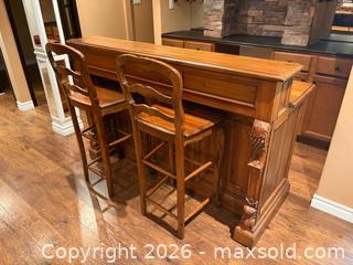 MaxSold Auction: Solid Wood Bar & Bar Stools - Collingwood (Ontario, Canada) SELLER MANAGED Downsizing Online Auction - Chamberlain Crescent