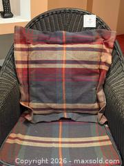 MaxSold Auction: Vintage Rattan Arm Chair & Cushions - Collingwood (Ontario, Canada) SELLER MANAGED Downsizing Online Auction - Chamberlain Crescent