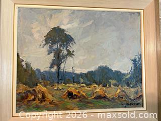 MaxSold Auction: W.J. Hopkinson Original Oil Painting - Collingwood (Ontario, Canada) SELLER MANAGED Downsizing Online Auction - Chamberlain Crescent
