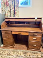MaxSold Auction: Wooden Roll Top Desk - Collingwood (Ontario, Canada) SELLER MANAGED Downsizing Online Auction - Chamberlain Crescent