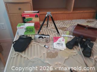 MaxSold Auction: Canon (Film) Camera with Tripod + - Langley (British Columbia, Canada) PARTNER MANAGED Moving Online Auction - 46a Avenue
