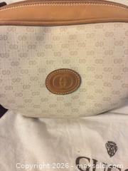 MaxSold Auction: Gucci Small Beige Tan Canvas and Leather Crossbody Bag - Mckinney (Texas, USA) SELLER MANAGED Downsizing Online Auction -  Pelican Hills Drive