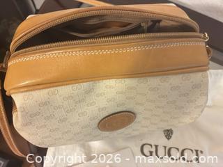 MaxSold Auction: Gucci Small Beige Tan Canvas and Leather Crossbody Bag - Mckinney (Texas, USA) SELLER MANAGED Downsizing Online Auction -  Pelican Hills Drive
